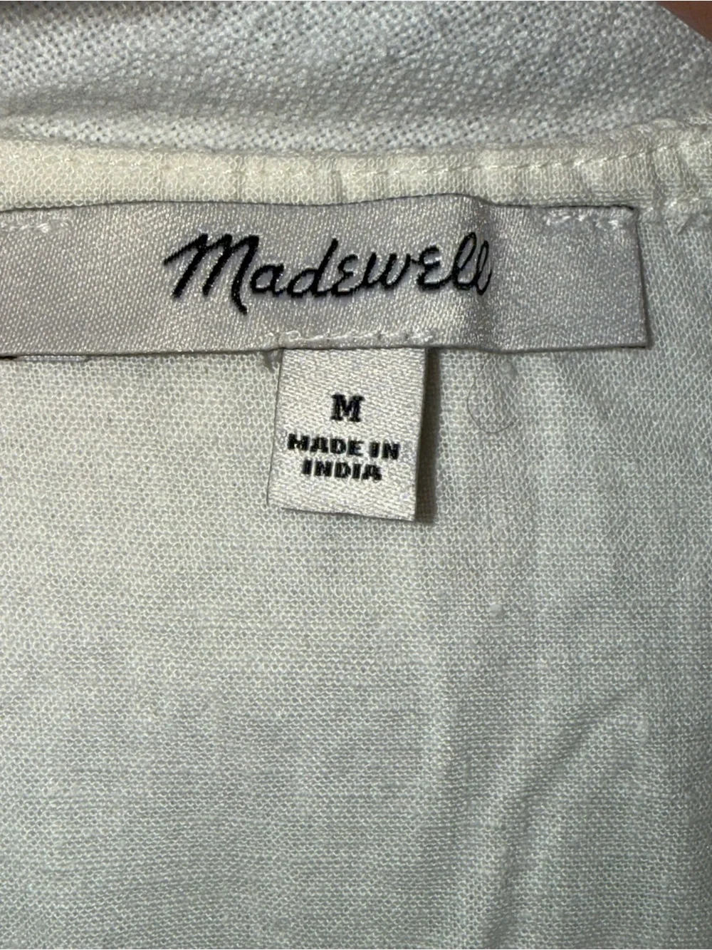 Madewell White Eyelet Linen Puff-Sleeve Blouse
